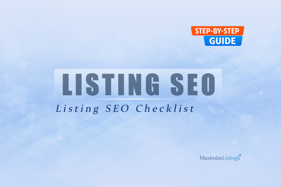 Listing SEO step-by-step checklist for optimizing search visibility