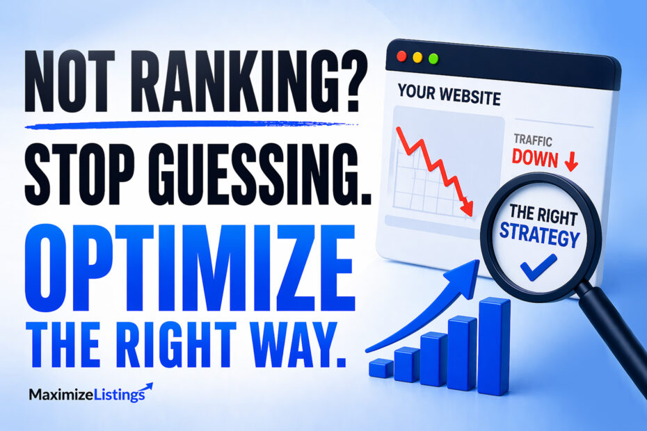 How to Optimize Listings for Search Visibility (Without Guessing) 1 Listing visibility optimization strategy for improving search rankings and traffic without guessing